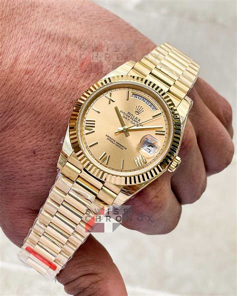 rolex day date 40 yellow gold replica|40 mm rolex date just.